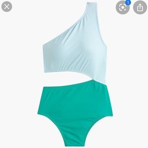 NEW JCrew Eco One Shoulder Cutout Swimsuit